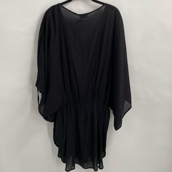 Kurt Geiger London Black Evil Eye Embellished Swim Cover Up Kaftan Size Medium - Picture 10 of 11